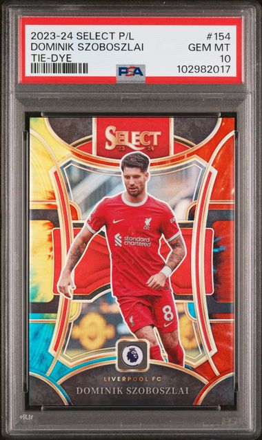 Panini Dominik Szoboszlai Tie-Dye Mezzanine Card /49 Panini Select Premier League 2023-24 #154 PSA10