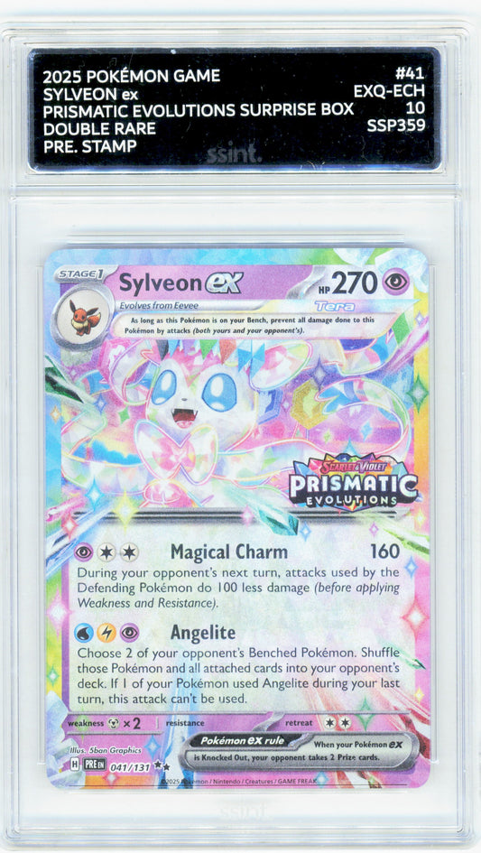 Pokemon Sylveon ex 041/131 Double Rare Pokemon Prismatic Evolutions Surprise Box 2025 SSINT.10