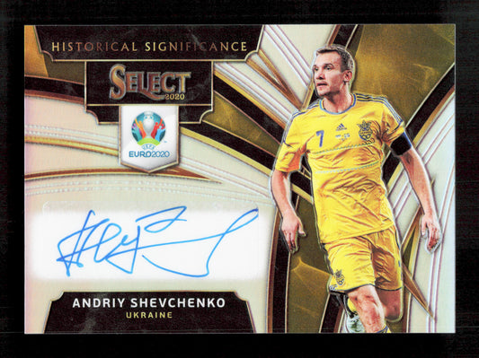 Panini Andriy Shevchenko Historical Significance Autograph Card Panini Select UEFA Euro Soccer 2020