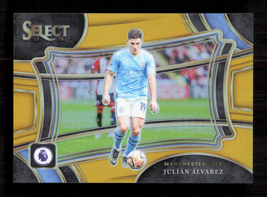 Panini Julian Alvarez Gold Field Level Prizm /10 Panini Prizm Premier League 2023-24 #243