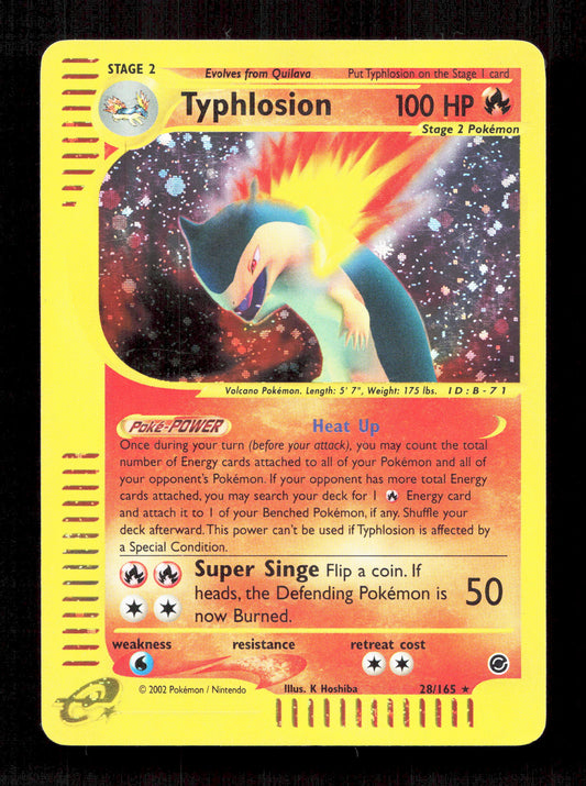 Pokemon Typhlosion 28/165 Holo Pokemon Expedition 2002