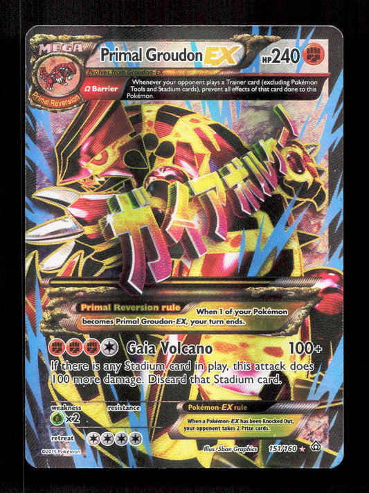 Pokemon Primal Groudon EX 151/160 Ultra Rare Pokemon Primal Clash 2015