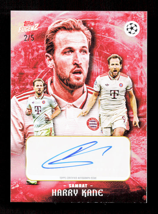 Topps Harry Kane Red Autograph Card /5 Topps Fugenz 2024/25