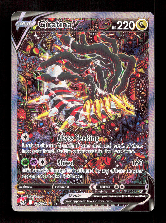 Pokemon Giratina V 186/196 Ultra Rare Pokemon Lost Origins 2022