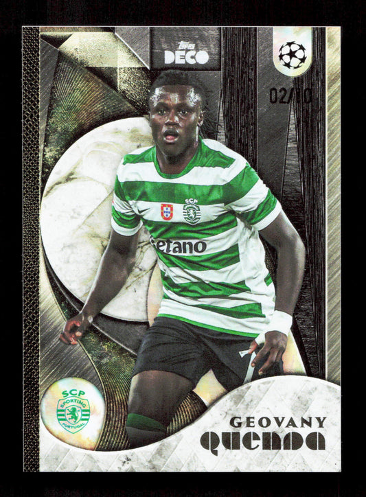 Topps Geovany Quenda Black Prodigy Card /10 Topps Deco UCL 2025
