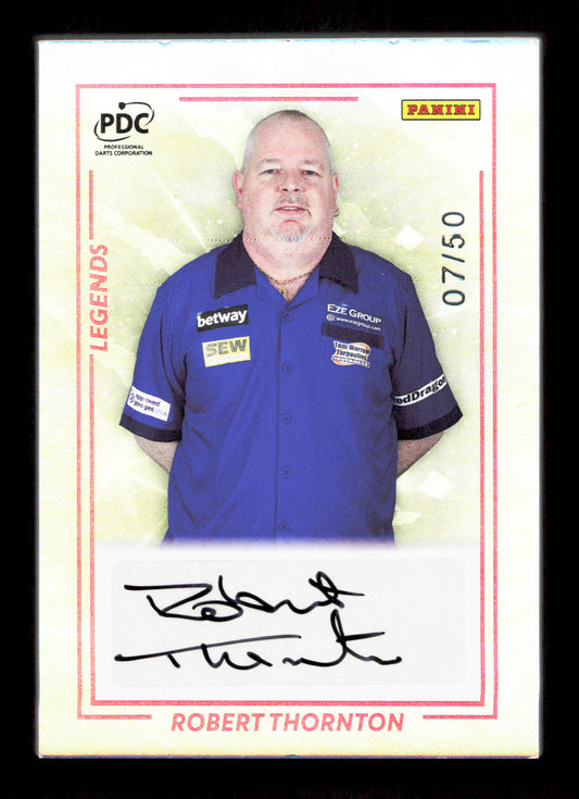 Panini Robert Thornton Red Legends Autograph Card /50 PDC Premier League 2025