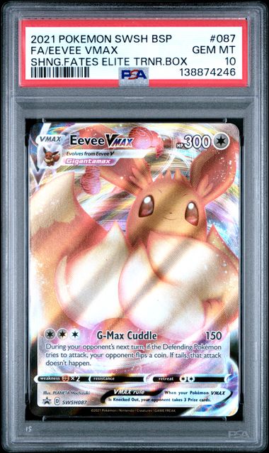 Pokemon Eevee VMAX SWSH087 2021 SWSH Black Star Promo PSA 10