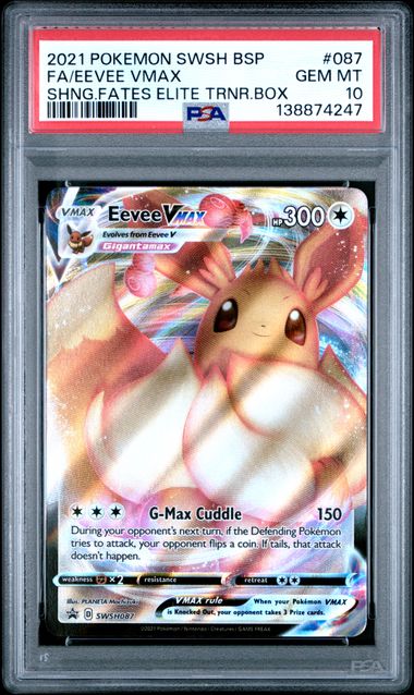 Pokemon Eevee VMAX SWSH087 2021 SWSH Black Star Promo PSA 10