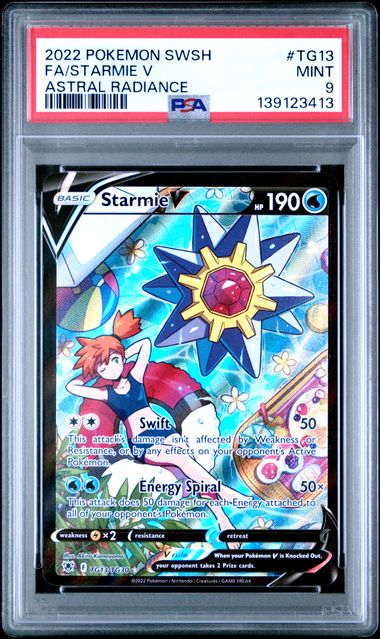 Pokemon Starmie V TG13/TG30 Full Art 2022 Astral Radiance PSA 9