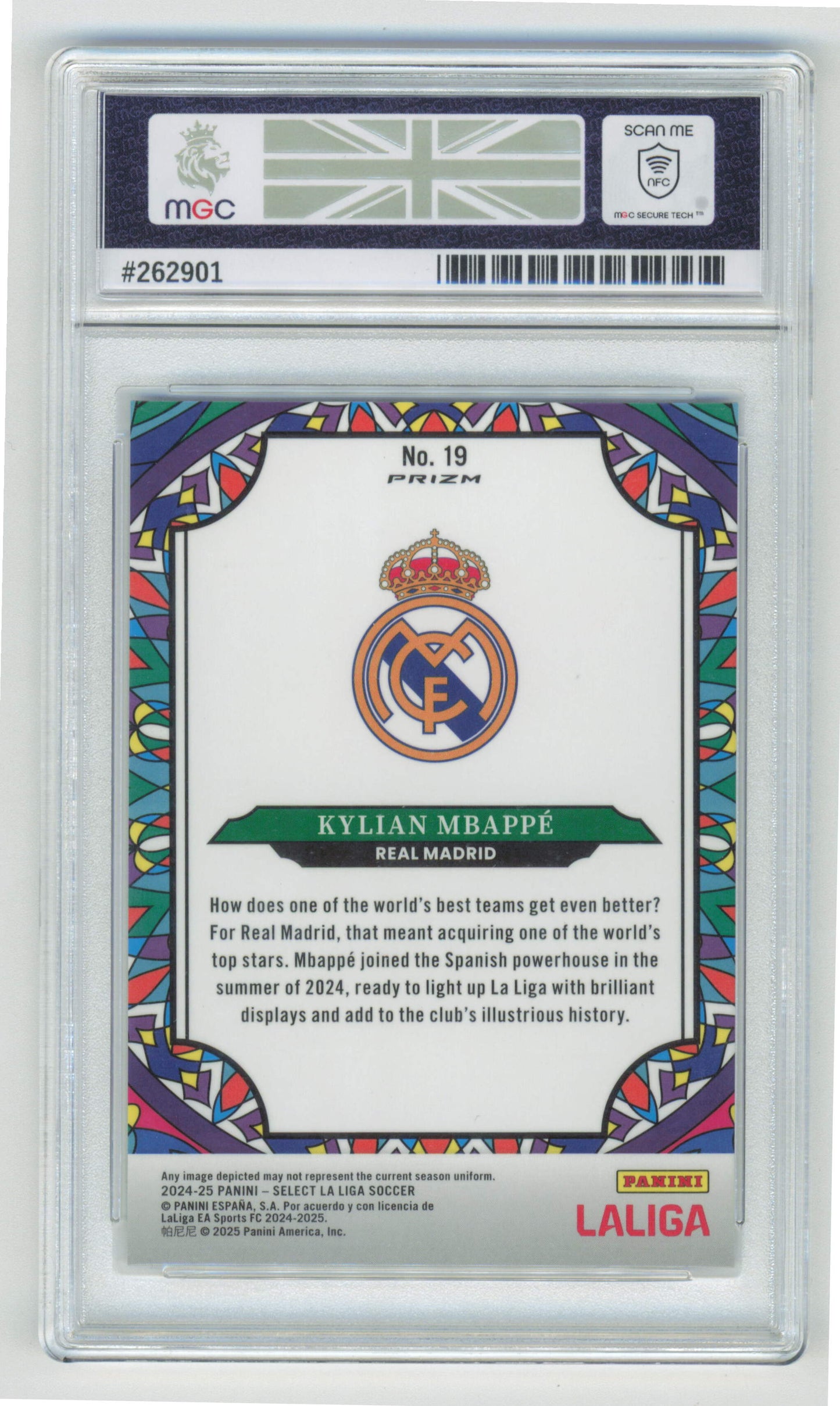 Panini Kylian Mbappe Stained Glass Select La Liga Soccer MGC 9
