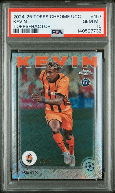 Topps Kevin 52/52 Toppsfractor RC 2024/25 Chrome UCC PSA 10