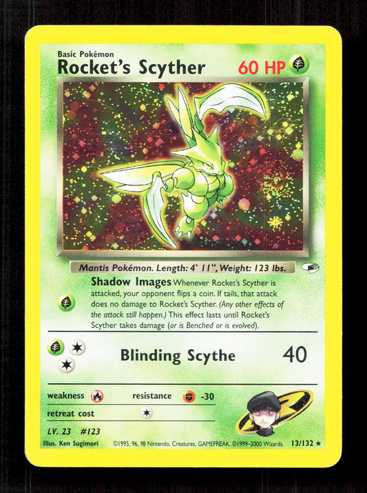 Pokemon Rocket's Scyther Holo Rare 13/132 2000 Gym Heroes