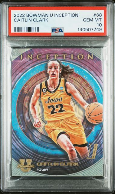 Topps Caitlin Clark Initiation Iowa #68 2022 Bowman U Inception PSA 10