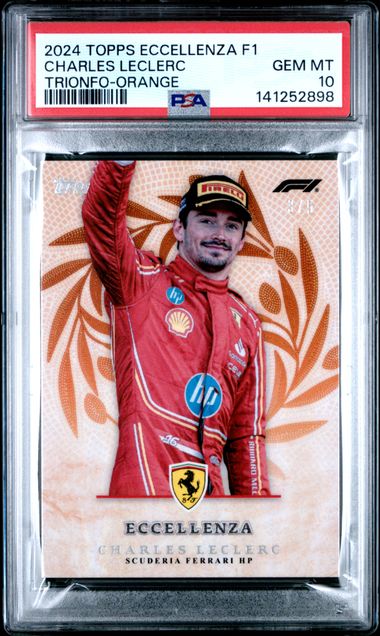 Topps Charles Leclerc 3/5 Trionfo Orange Eccellenza F1 PSA 10