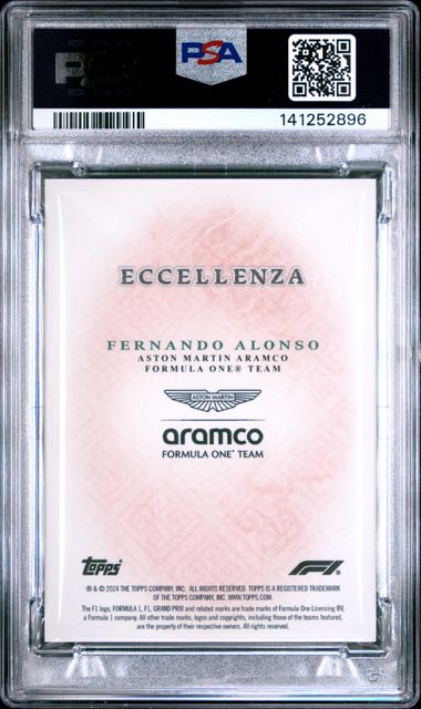 Topps Fernando Alonso Eccelenza 04/10 Red 2024 Eccellenza Formula 1 PSA 10