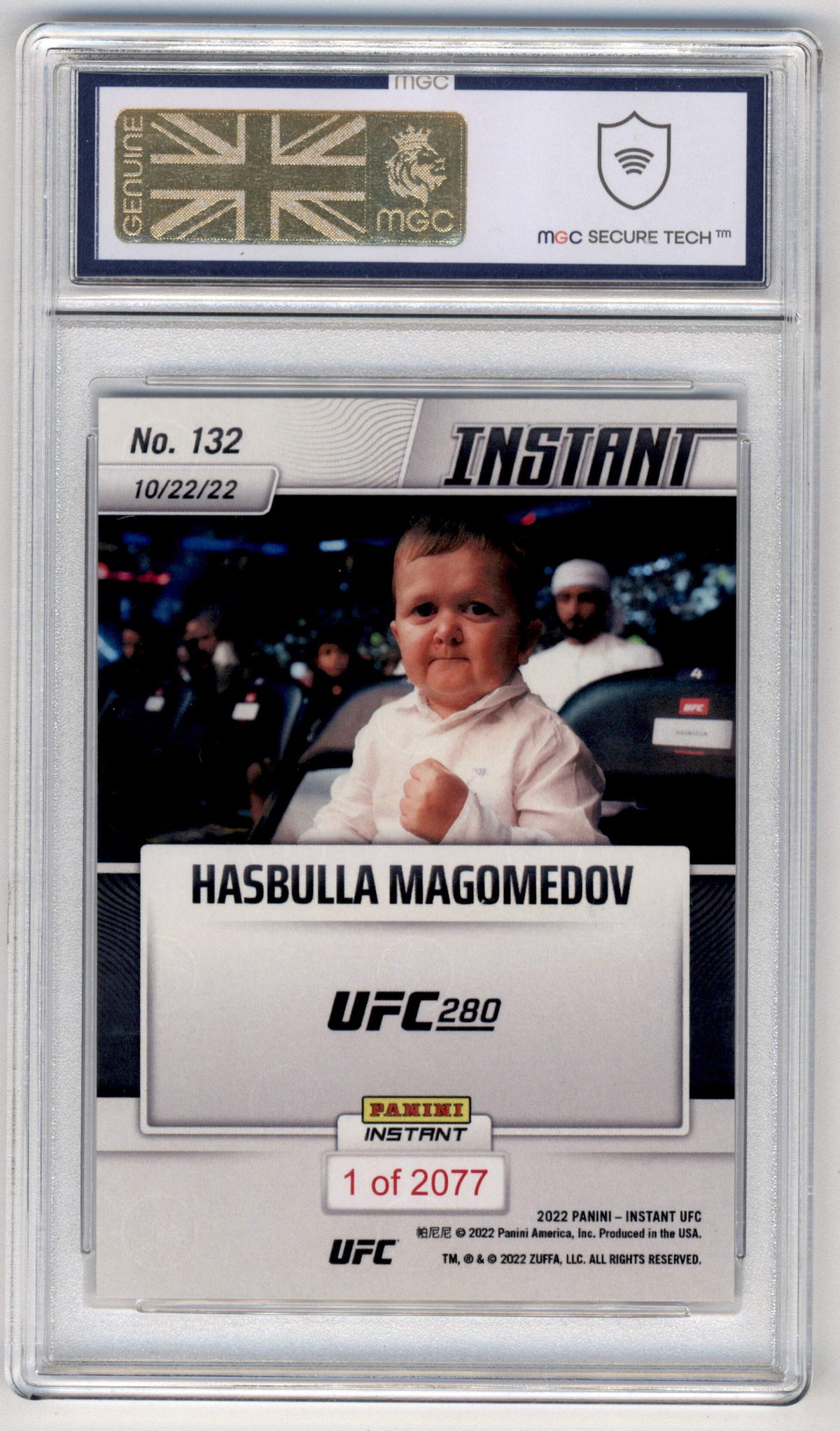 Panini Hasbulla Magomedov "Officially Signs With UFC" RC #132 2022 Instant MGC 10