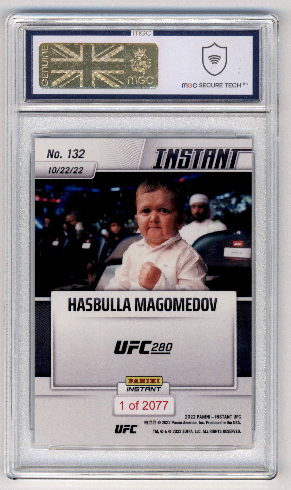 Panini Hasbulla Magomedov "Officially Signs With UFC" RC #132 2022 Instant MGC 10