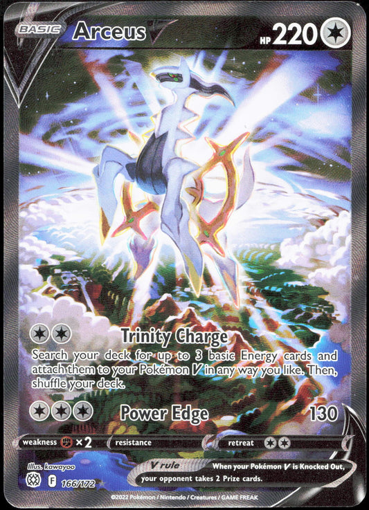 Pokemon Arceus V 166/172 Full Art 2022 Brilliant Stars