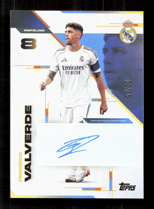 Topps Federico Valverde Modern Madrid Autograph Card /25 Los Blanco Real Madrid CF 2025-26