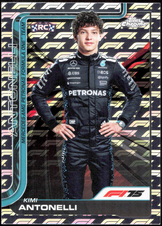 Topps Kimi Antonelli #8 Rookie Portrait 2025 Chrome Formula 1 Logofractor