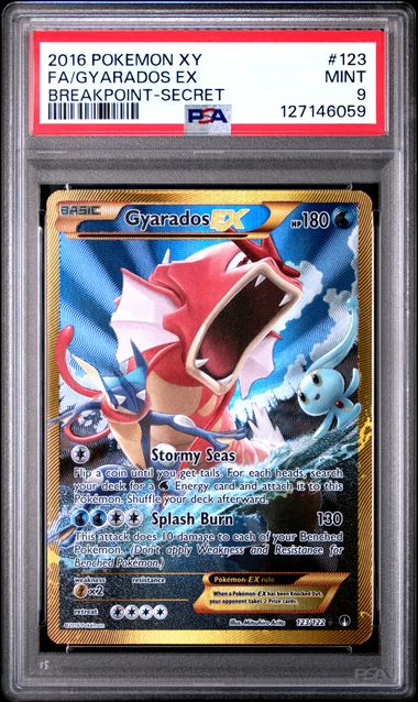 Pokemon Gyarados EX 123/122 Full Art Secret Rare 2016 Breakpoint PSA 9