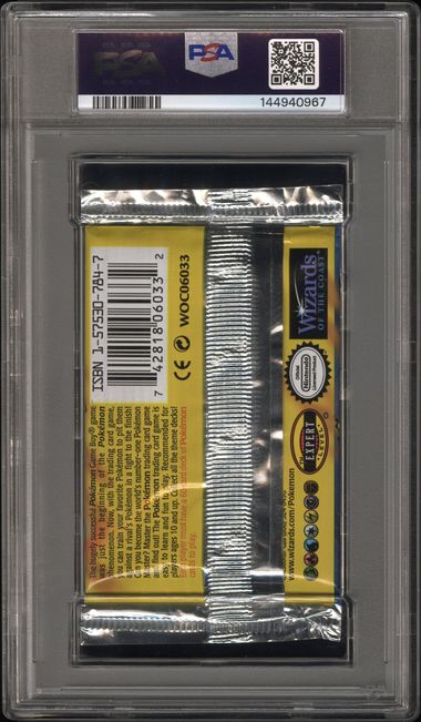 Pokemon Base Set Unlimited Thick Font Booster Pack 1999 (Charizard) PSA 8
