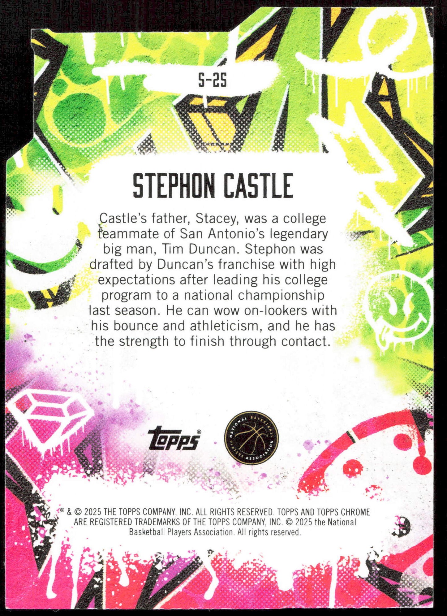 Topps Stephon Castle Show Stoppers Gold Geometric 50/50 RC DIe-Cut S-S5 Finest 2025