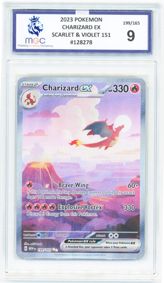 Pokemon Charizard EX 199/165 Special Illustration Rare 2023 151 MGC 9