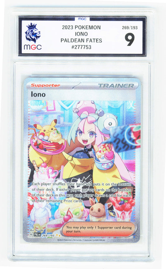 Pokemon Iono 269/193 Special Illustration Rare 2023 Paldean Fates MGC 9