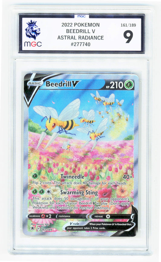 Pokemon Beedrill V 161/189 Special Illustration Rare 2022 Astral Radiance MGC 9