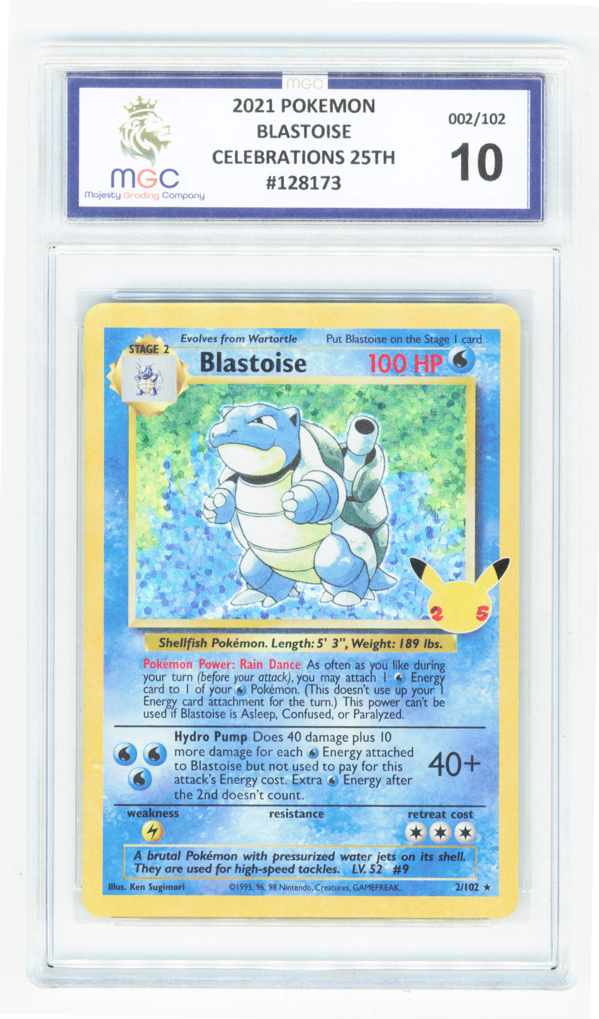 Pokemon Blastoise 2/102 Holo 2021 Celebrations 25th Anniversary Classi
