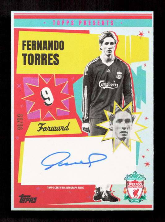 Topps Fernando Torres You'll Never Walk Alone Autograph Card /99 Liverpool FC Team Set 2024