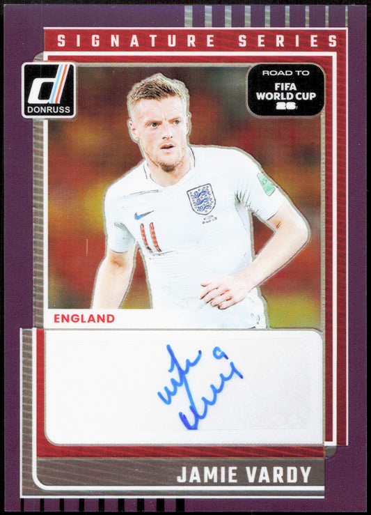 Panini Jamie Vardy Autograph 29/99 Purple Signature Series Donruss Road To The World Cup 2026