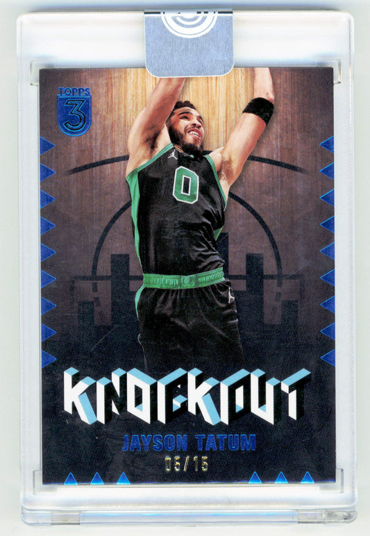 Topps Jayson Tatum 05/15 Blue Knockout K0-4 2024 Three Basketball