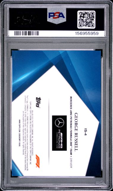 Topps George Russell Infinite Sapphire #IS-4 2025 Chrome Formula 1 Sapphire PSA 10