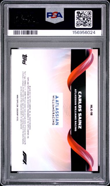 Topps Carlos Sainz Helix #HLX-18 2025 Chrome Formula 1 PSA 10