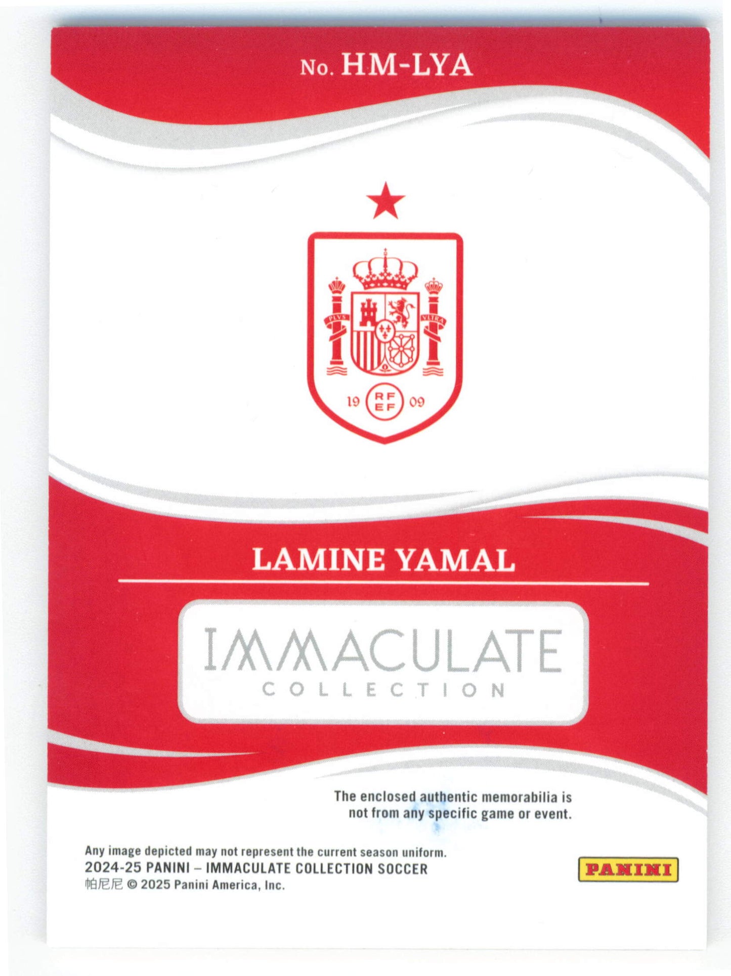 Panini Lamine Yamal Heralded Materials 03/20 HM-LYA Immaculate Collection 2024/25