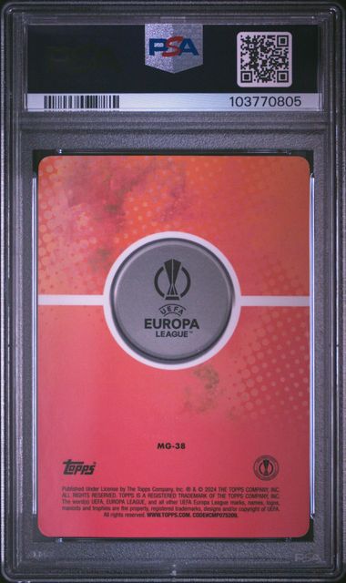 Topps Mohamed Salah 32/50 Gamers Gold Fireworks #MG38 2023-24 Merlin UCC PSA 10