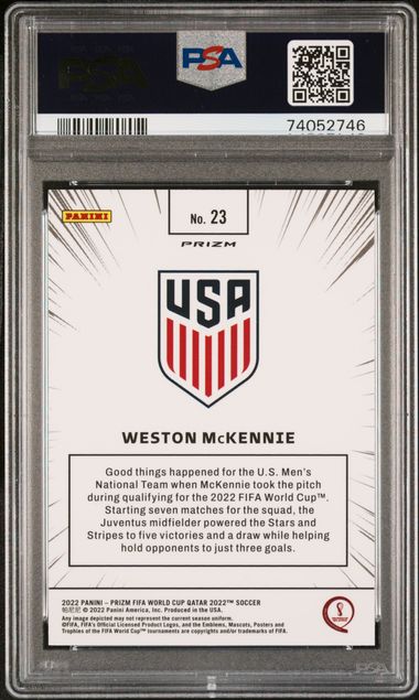Panini Weston Mckennie Manga #23 2022 Prizm World Cup Qatar PSA 9