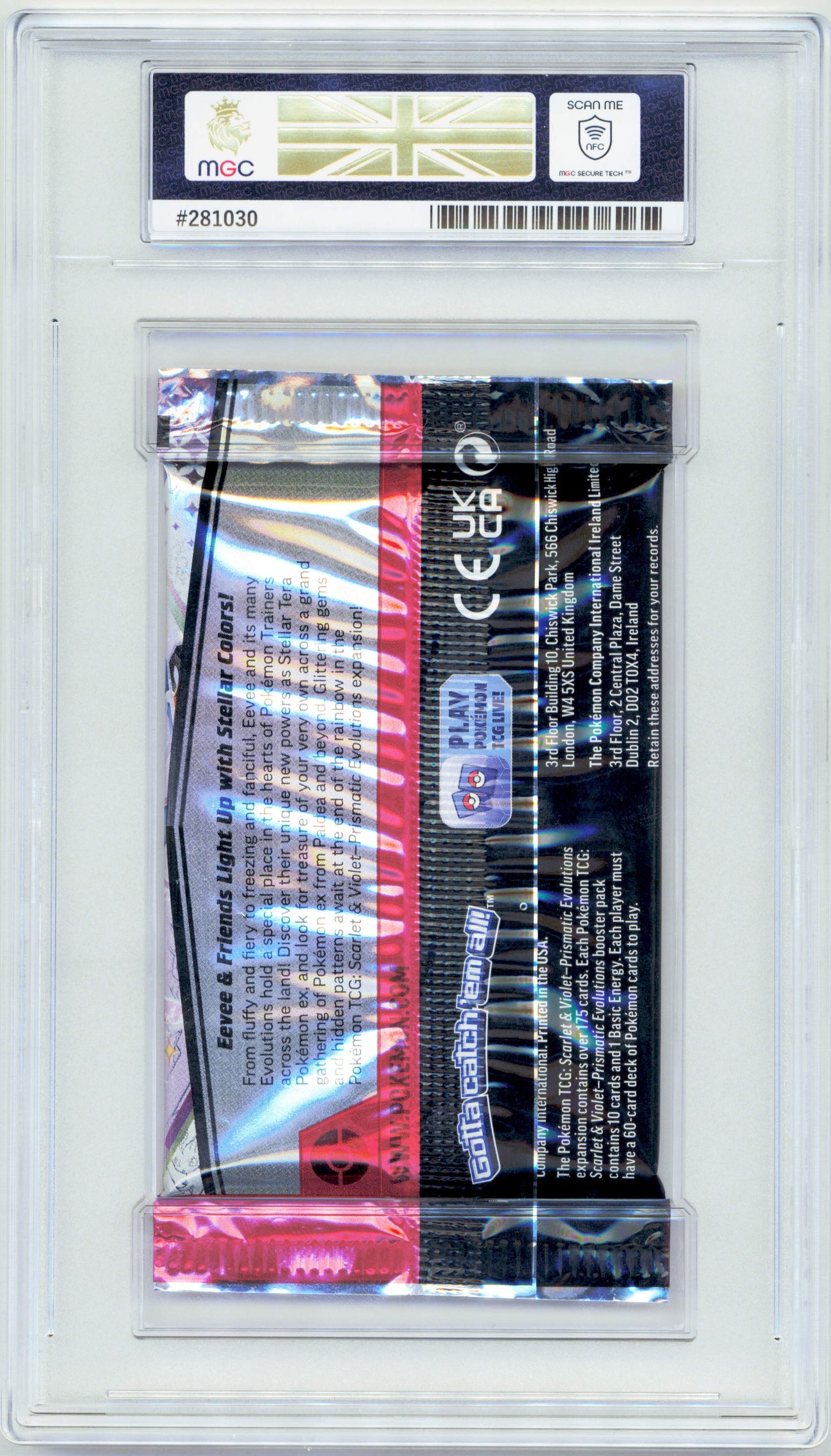 Pokemon Prismatic Evolutions Graded Sealed Booster Pack 2025 MGC 10