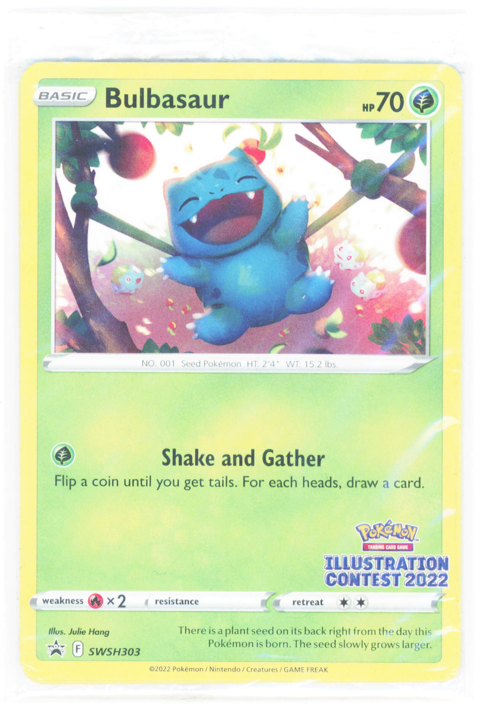 Pokemon Illustration Contest 2022 Promo Sealed Bulbasaur SWSH303, Arca