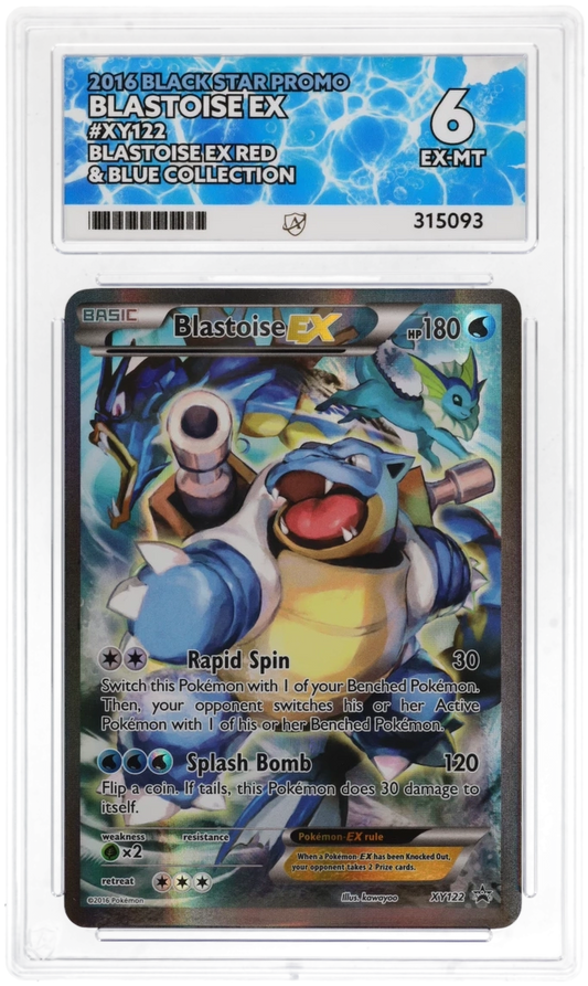 Pokemon Blastoise EX XY122 Full Art 2016 Black Star Promo ACE 6