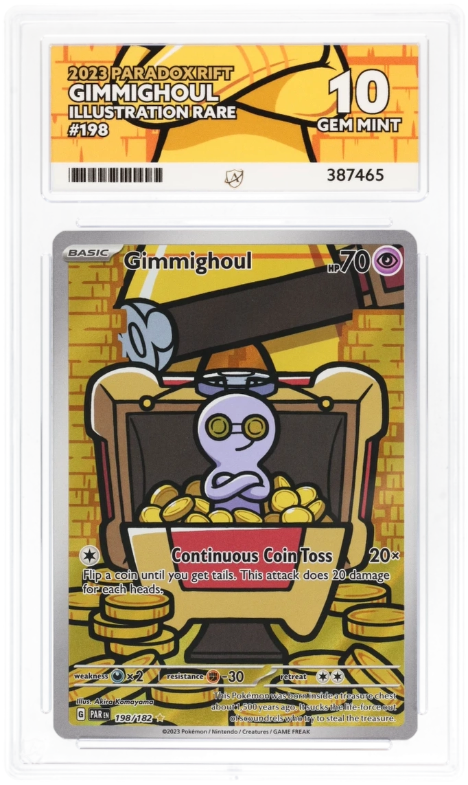 Pokemon Gimmighoul 198/182 Illustration Rare 2023 Paradox Rift ACE 10