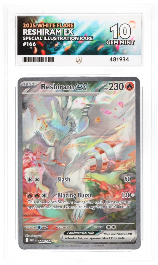 Pokemon Reshiram EX 166/086 Special Illustration Rare Pokemon White Flare 2025 ACE10