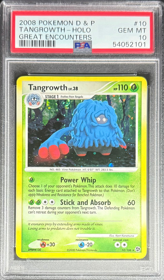 Pokemon Tangrowth 10/106 Holo Pokemon D & P Great Encounters 2007 PSA10