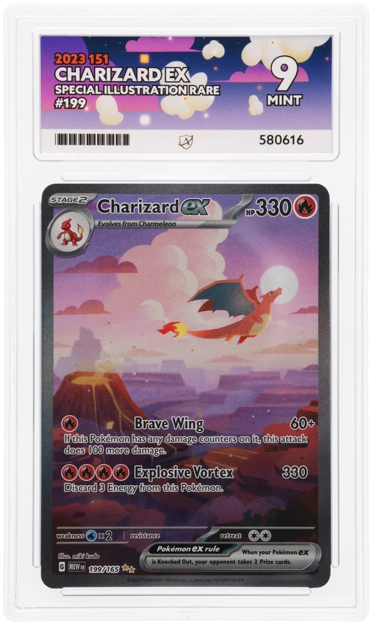 Pokemon Charizard EX 199/165 Special Illustration Rare Pokemon 151 2023 ACE9