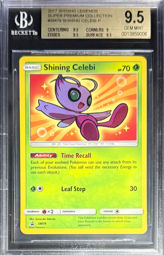 Pokemon Shining Celebi Pokemon Shining Legends Super-Premium Collection 2017 Beckett BGS 9.5