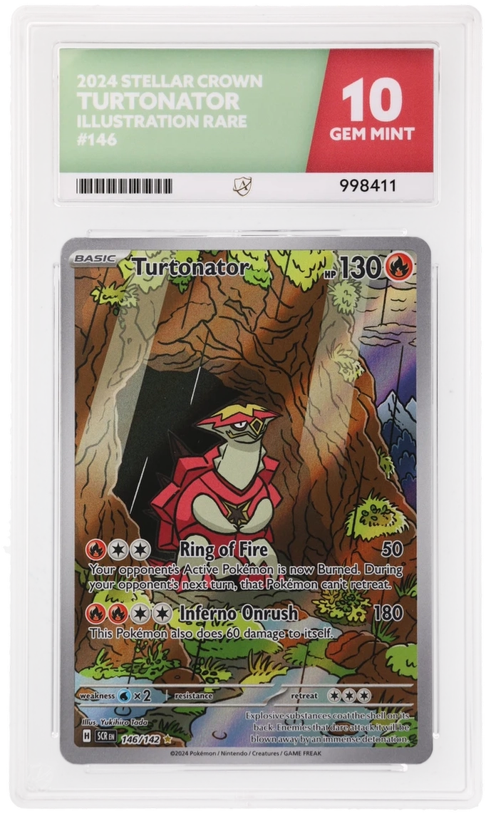 146 142 pokemon card Turtonator 146/142 Illustration Rare 2024 Stellar Crown ACE 10 CHOICE:5 PACK LOT What's the Worst-Looking Pokémon P-147
