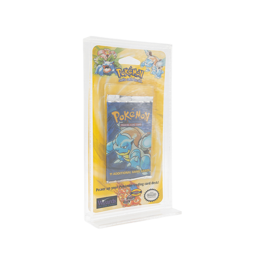 Pokémon 1999 Factory Sealed Base Set Booster Blister Pack With Acrylic Case - Blastoise