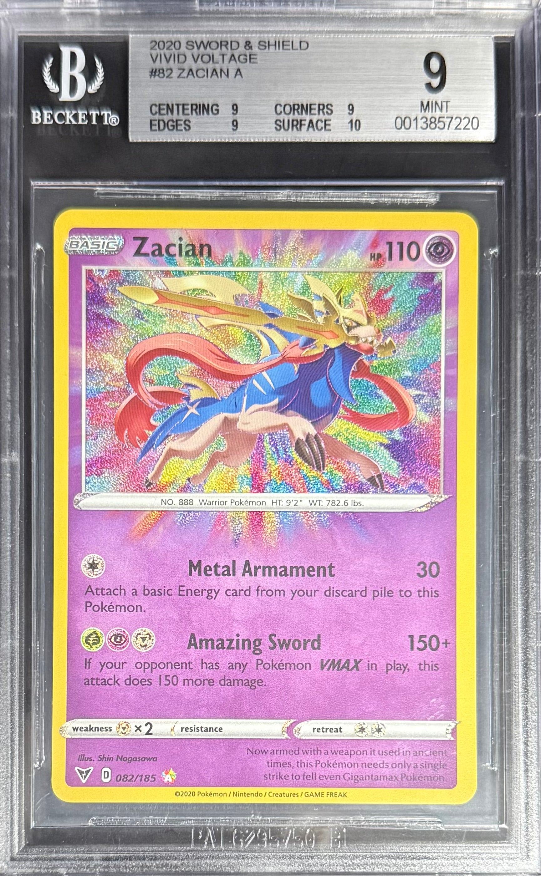 Pokemon Zacian 85/185 Pokemon Sword & Shield Vivid Voltage 2020 Becket